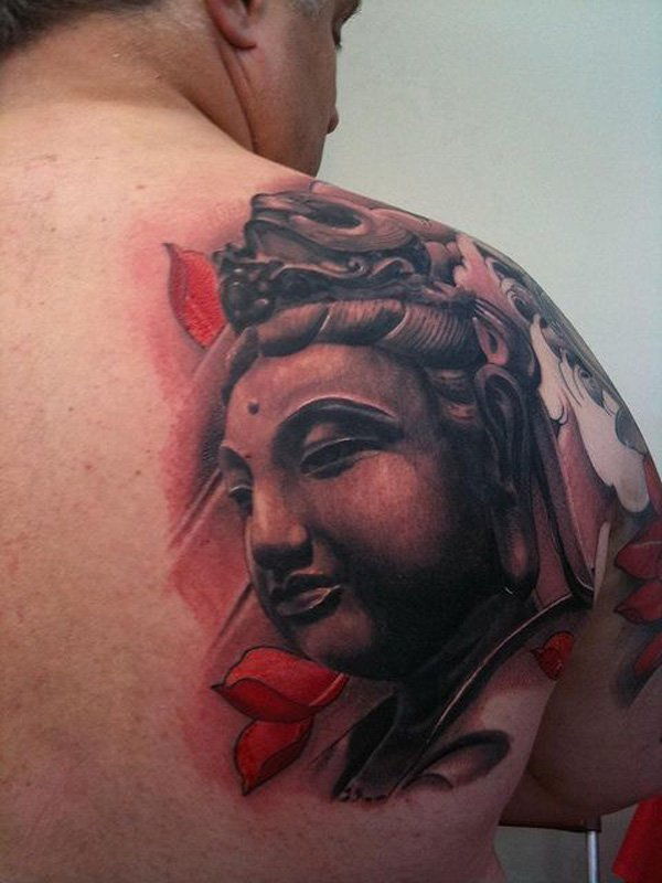 Buddha back tattoo