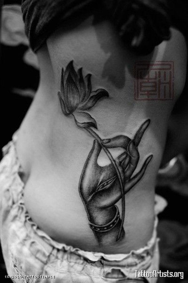 Buddha Hand & Lotus Flower By Joey Pang