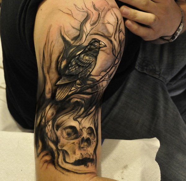 Corb and Skull Ink -12