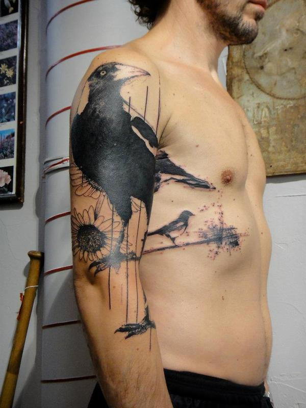 Črna raven tattoo-unique wo 50