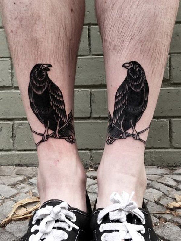 Holló on Ankle Tattoo-4