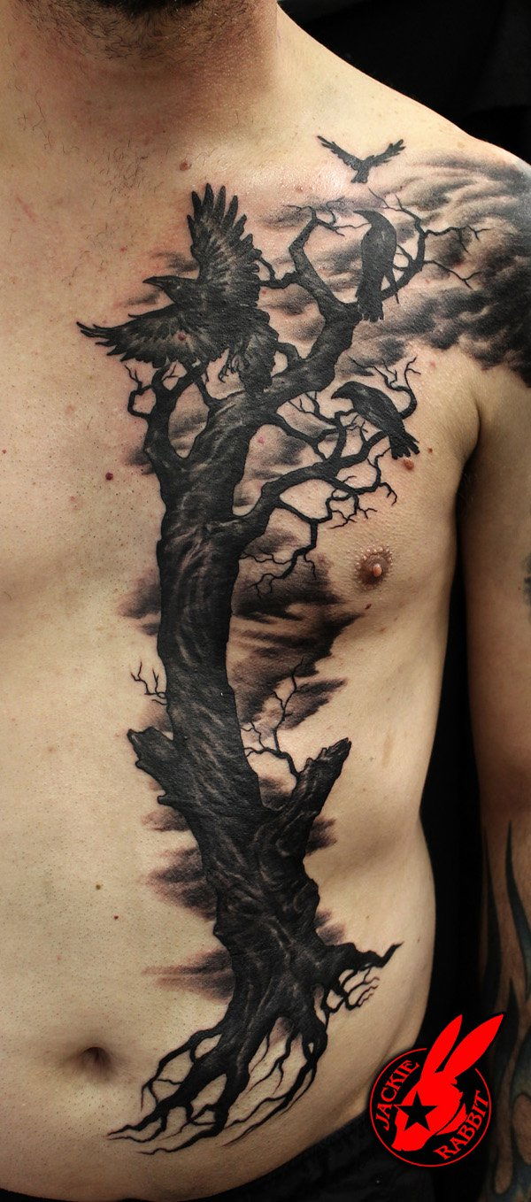 Rău Ravens Tree Tattoo by Jackie Rabbit-37