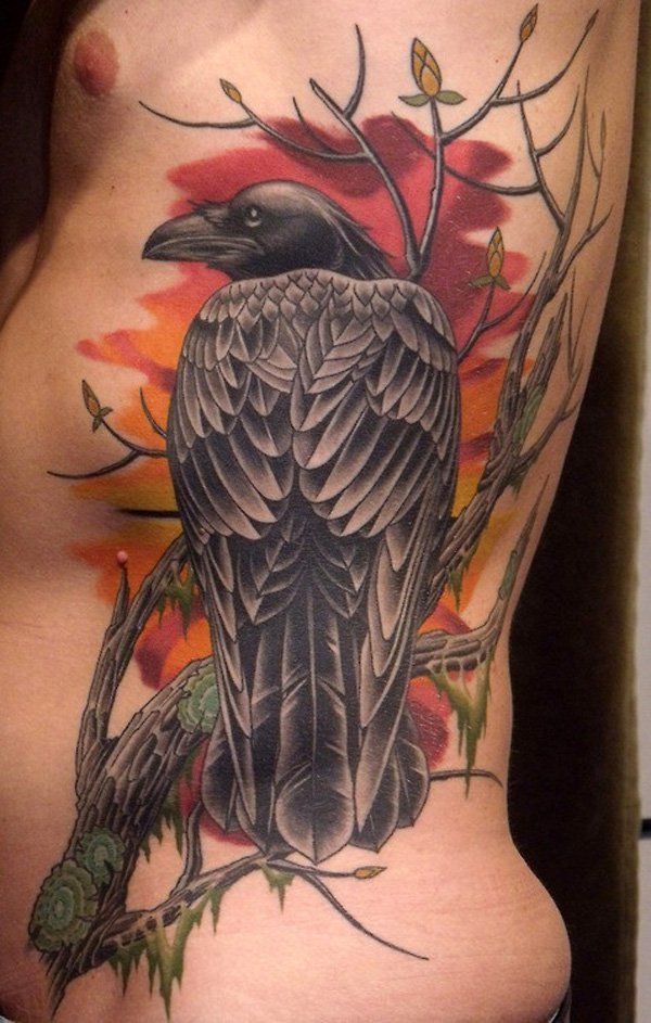 Raven Tattoo on side-22