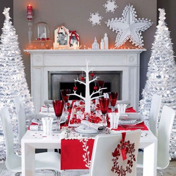 Raudona-Kalėdų dekoro-
