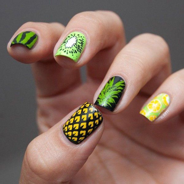 Tropical fruit nail for summer