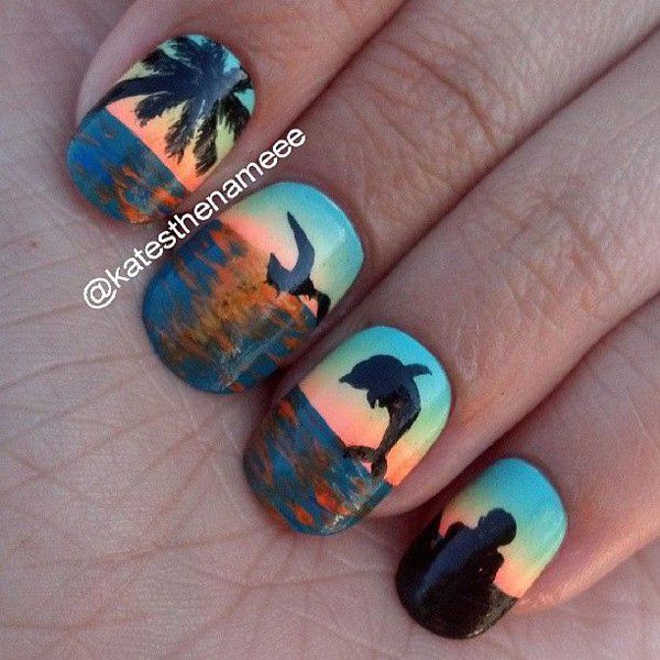 amazing beach summer nail