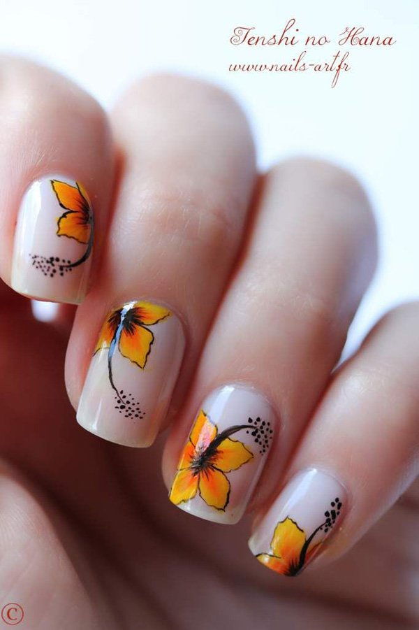 Flower nail art for smmer-30