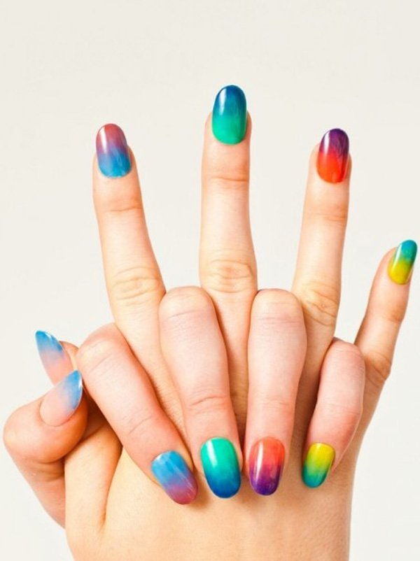 Rainbow nail for summer-6