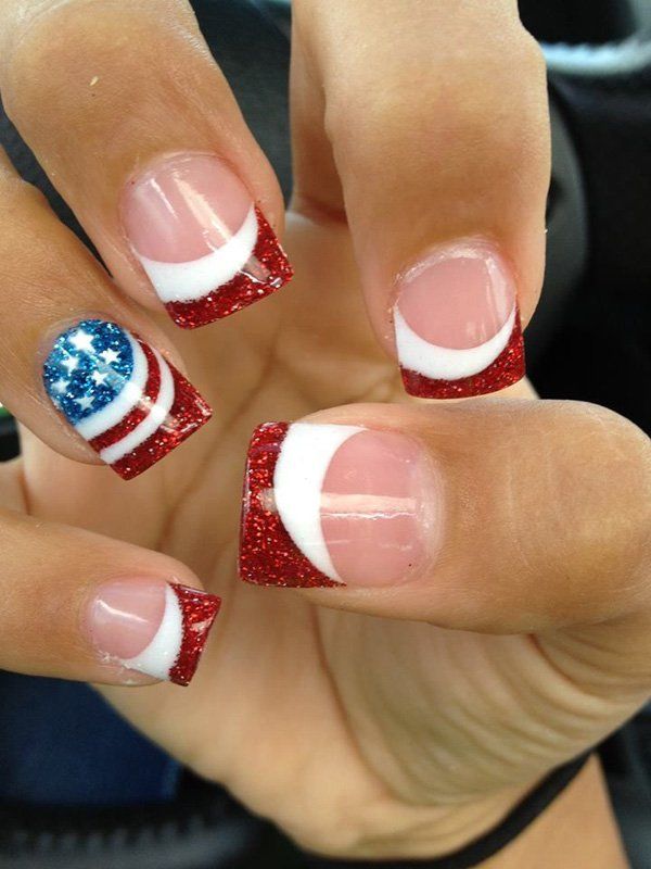 13 Flag French Manicure