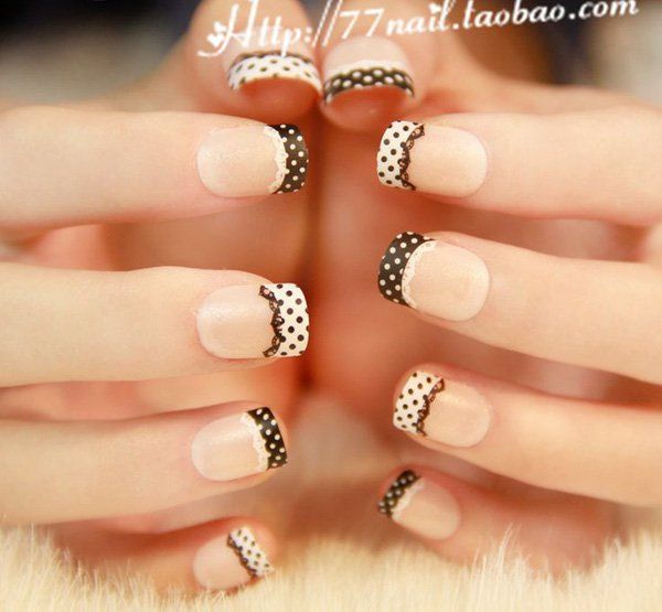 10 Lace French Manicure