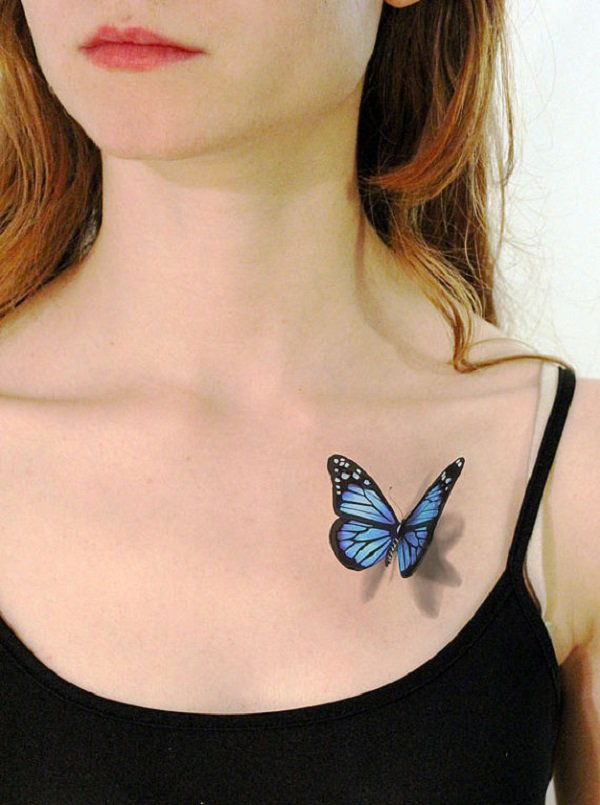 3D butterfly tattoo 