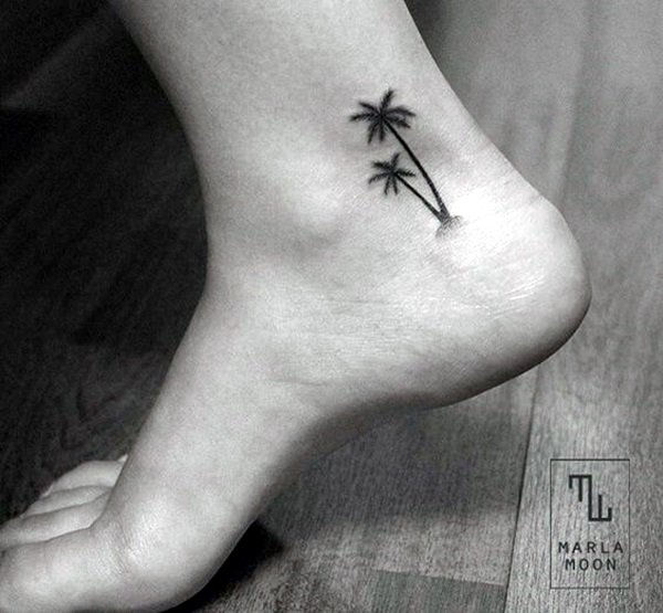 palm tree tattoo for girls