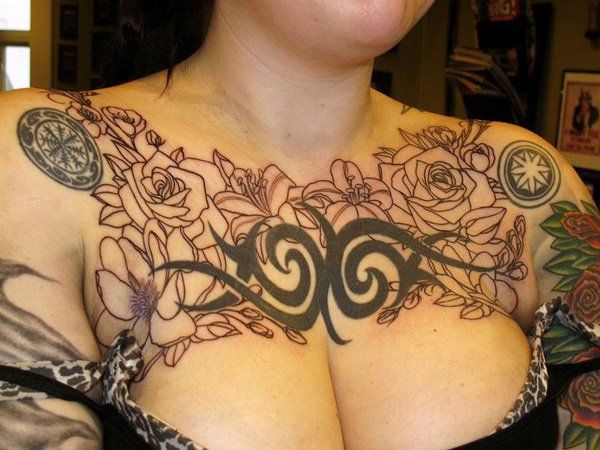 75 Idei de tatuaje frumoase la piept