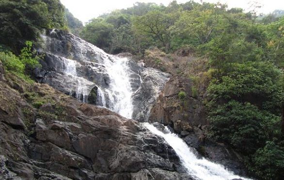 cascade in Goa-Tambdi Surla Falls
