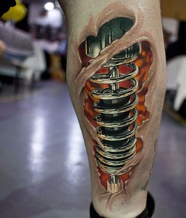 Şoc Absorber Biomechanical Tattoo Design