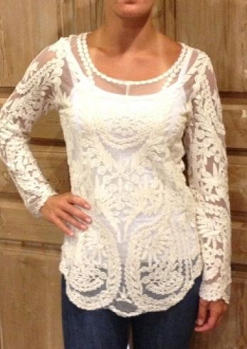 Long Sleeve Laced Top