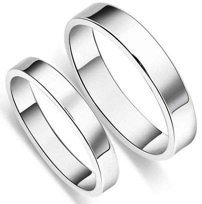 Egyszerű Band Style Ring for Couples