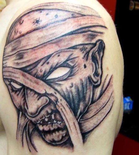 Scary Mummy Tattoo Design
