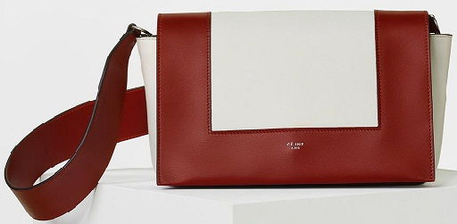 Ars red and white smooth calfskin bag