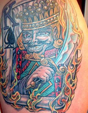 umetniško king of spade tattoo design