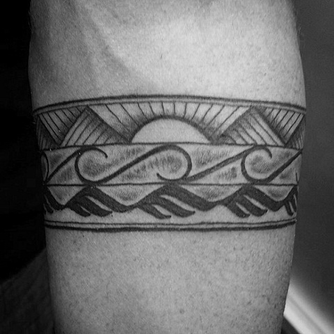 Land surface nature tribal armband tattoo