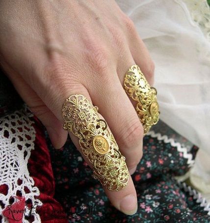 Vékony Carving Full Finger Ring