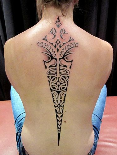 Polinezija Spine Tattoo