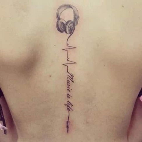 Muzika Life Spine Tattoo