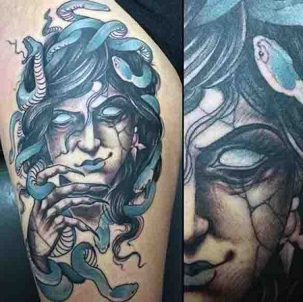 Evil type Medusa Tattoo Designs