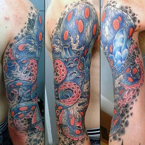 Kreatív Octopus Tattoo Design