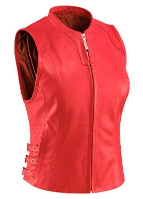 Piros Leather Vest