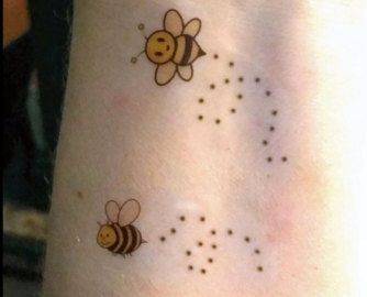 Preprosto Honey Bee Temporary Tattoos