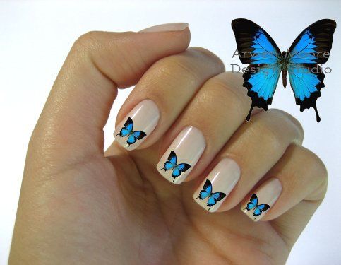 butterfly nail art designs