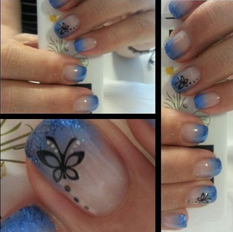 butterfly nail art3