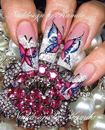 butterfly nail art4