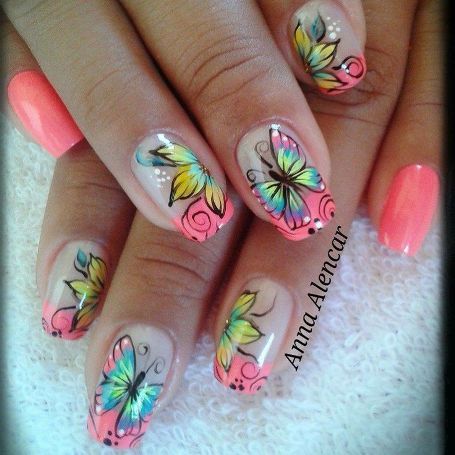 butterfly nail art5
