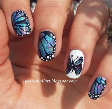 butterfly nail art9