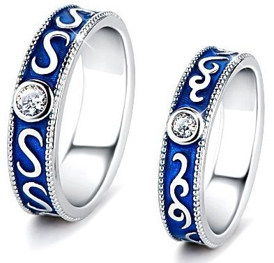 cupluri Wedding Engraved Ring Set