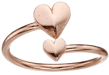 Simple Rose Gold Heart Rings