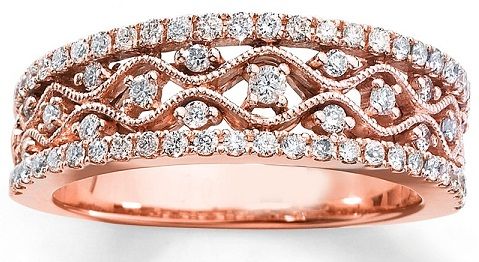 Antique Rose Gold Band Ring for Women