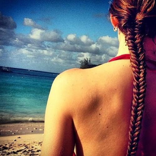 The Summer Tight Fishtail Braid Look hairstyle