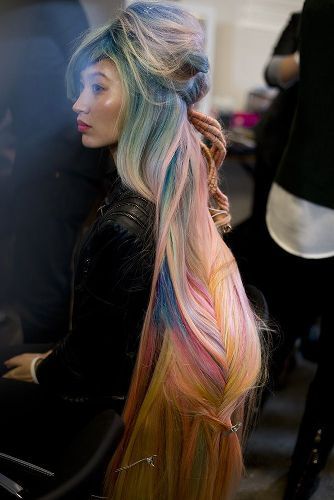 the pastel fishtail braid hairstyle undone look