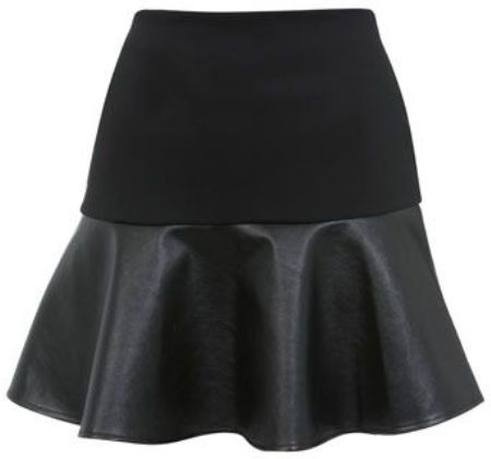 leather-flared-skirt
