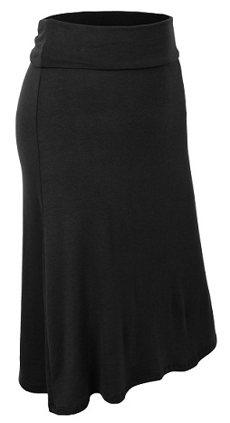 black-flared-skirt