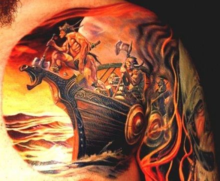 Vikingas Ship Tattoos