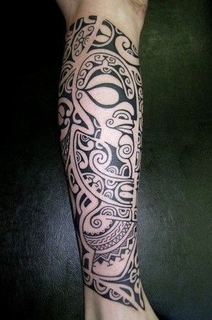 Polinezija Mayan Tattoo Design