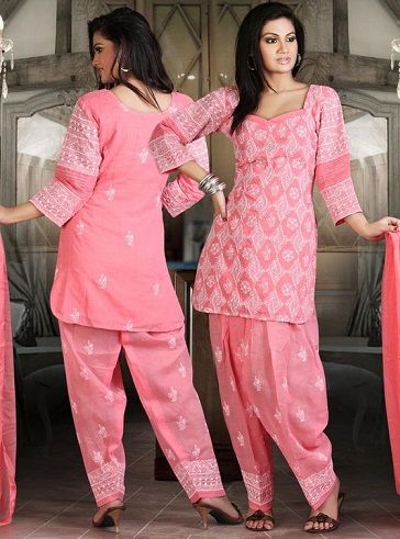 Pink Chicken Salwar Suit
