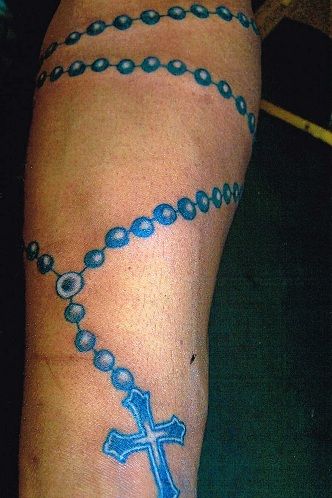 Spectacular Rosary Beads Tattoo Design