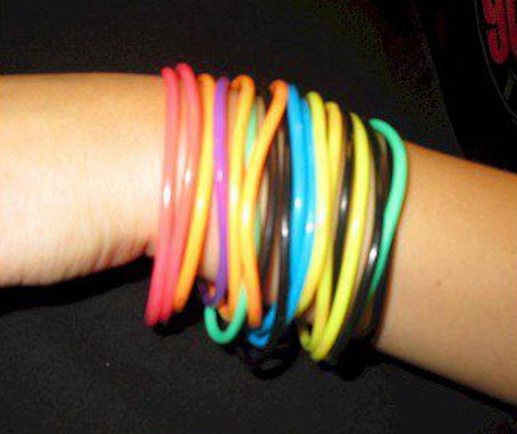 Bangle type Rubber bracelets