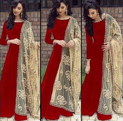 Stitched Silk Salwar Suit